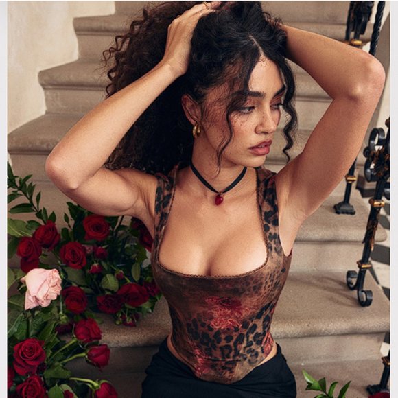 House of CB Tops - HOUSE OF CB 'Kalina' Floral Printed Corset